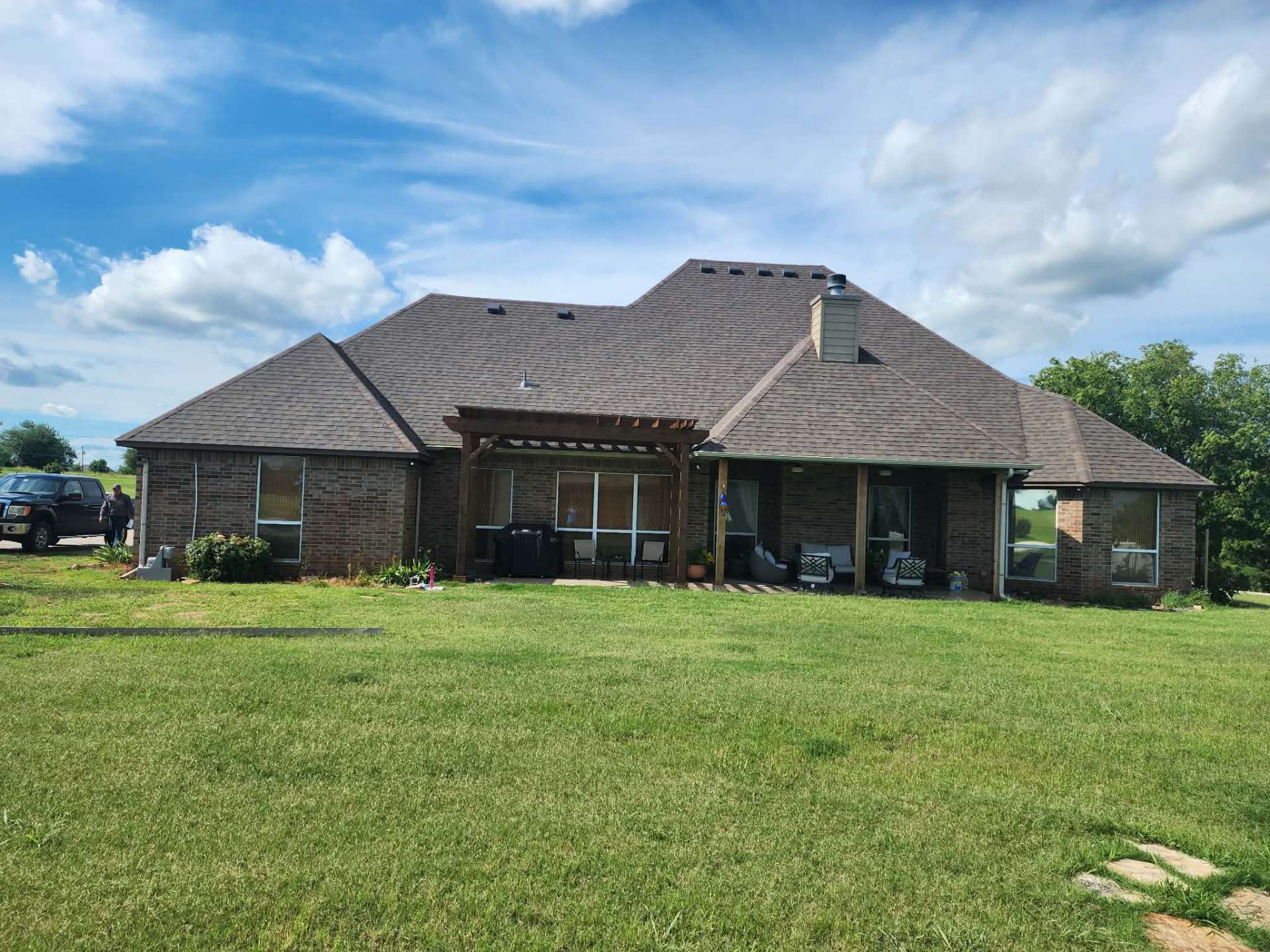 Completed roof replacement — clean architectural shingles
